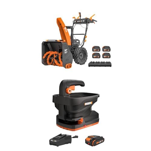 WORX 80V 24 in. Two-Stage Cordless Snow Blower Combo