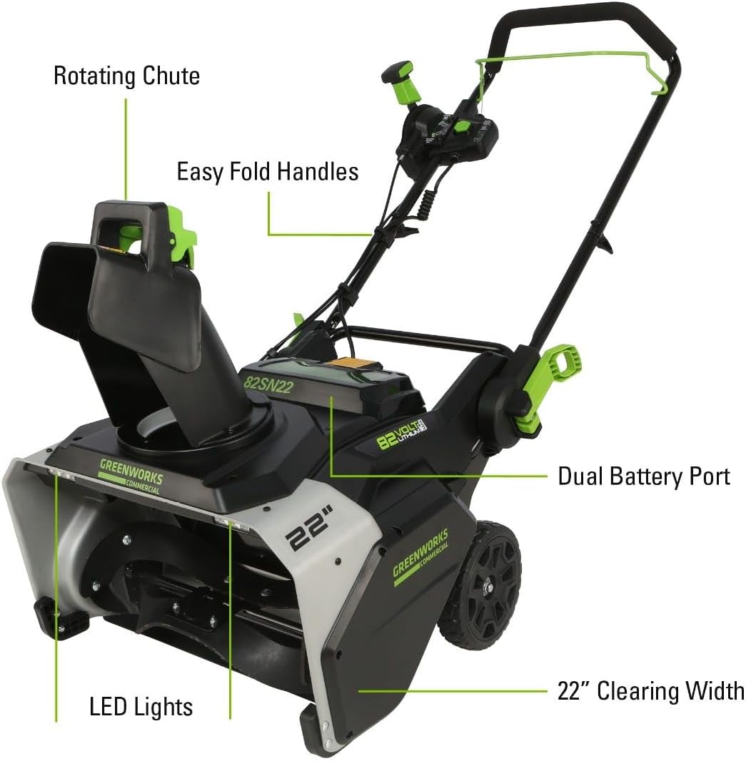 Greenworks 82V 22 in. Cordless Snow Thrower (Kit)