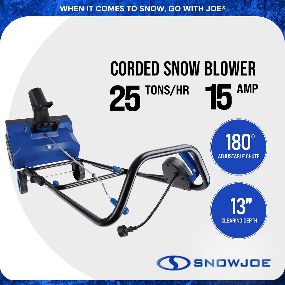 Snow Joe SJ627E Corded Electric 22 in. Snow Blower