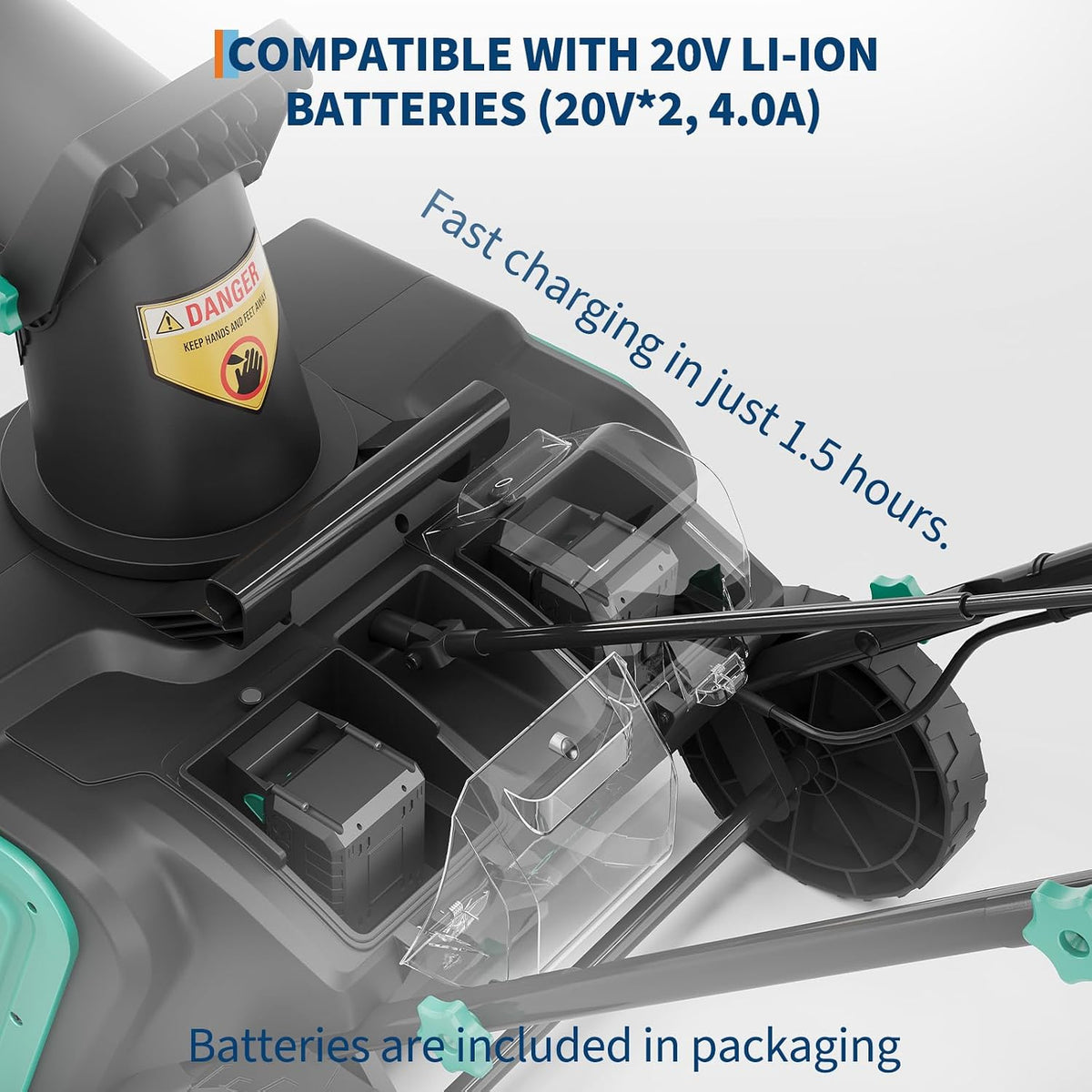 Takywep 40V 20 in. Self-Propelled Cordless Snow Blower