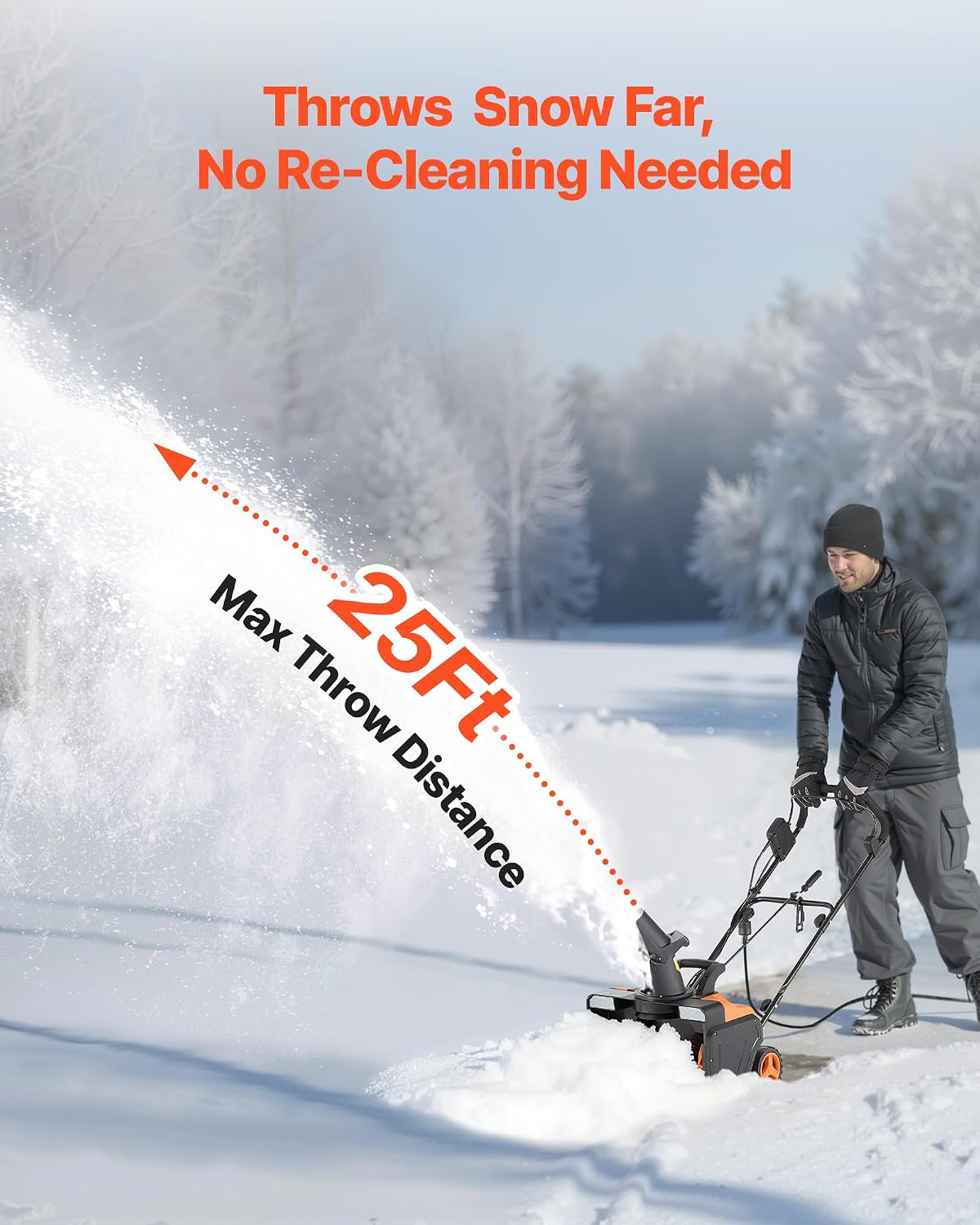 VEVOR 20 in. Corded Electric Snow Blower