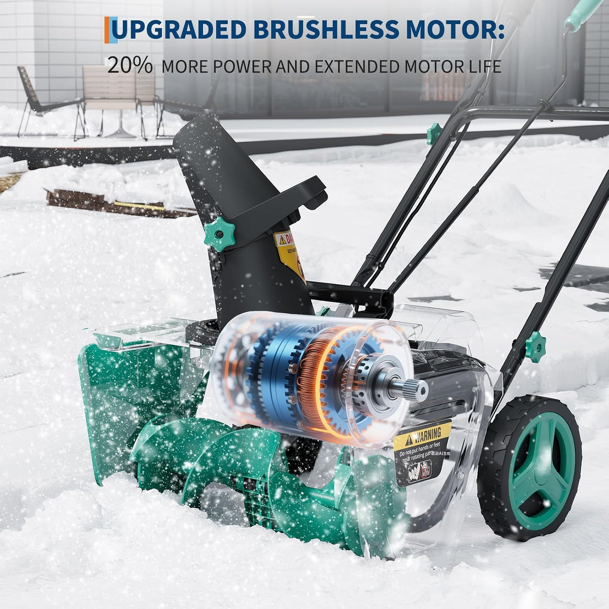 Takywep 40V 20 in. Self-Propelled Cordless Snow Blower