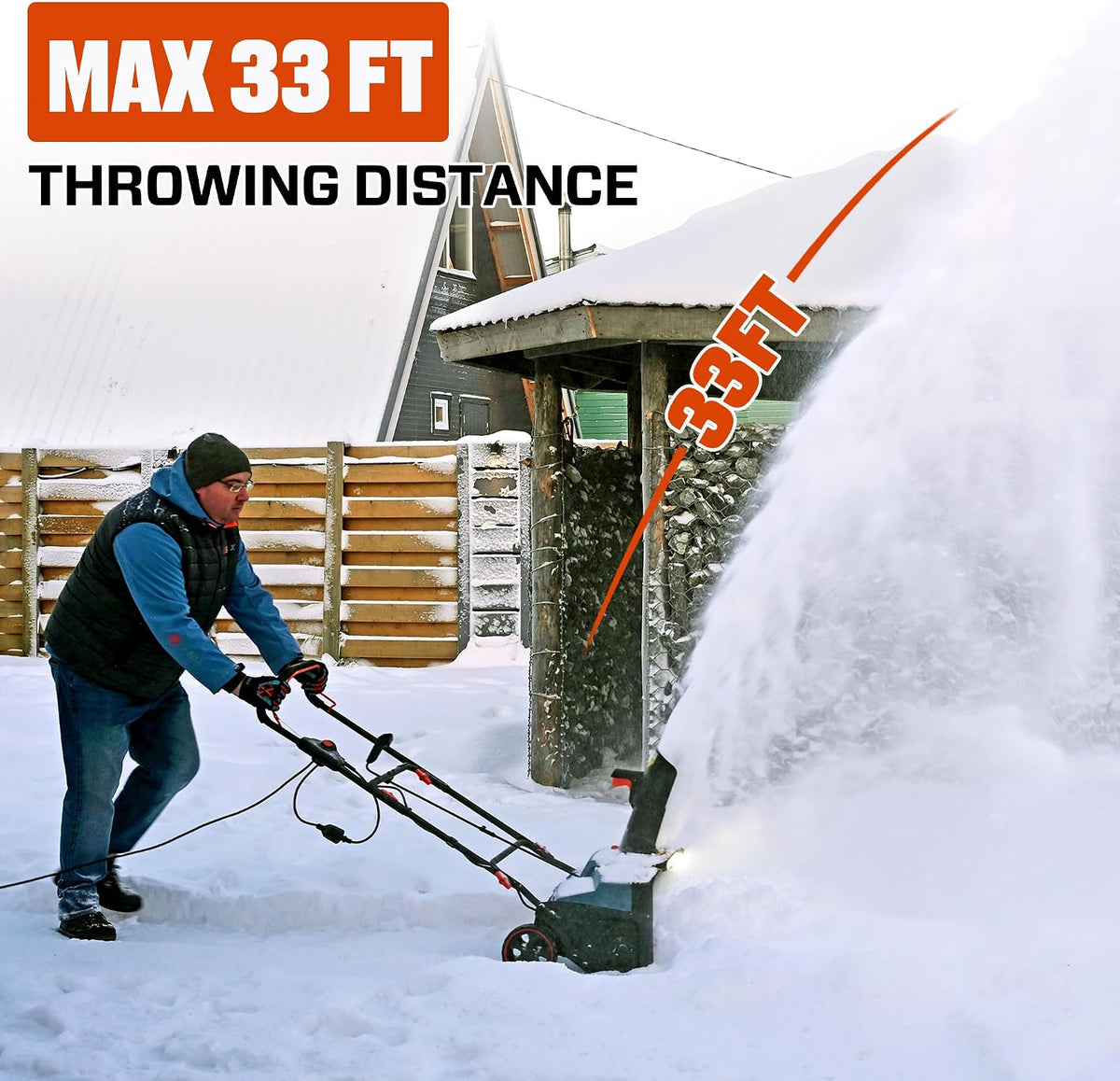 SENIX 21.2 in. 15-Amp Corded Electric Snow Blower